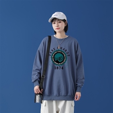 Y2478P38中性模特21新春新款动漫圆领卫衣男潮流宽松青少年外套，男装卫衣，星座510A-1