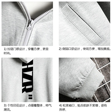 KS21002-P38加绒款-P43连帽开衫卫衣男运动外套大码班服网格，男装卫衣，电商A040A