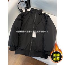 现货美式高街休闲棉衣夹克三防立领纯色户外工装加厚棉服外套，男装夹克，电商A486