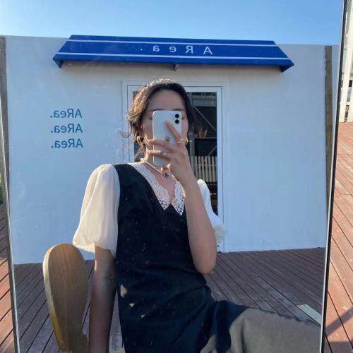 夏款新款韩版泡泡袖连衣裙，女装连衣裙，奥帝秀