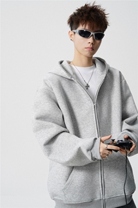 3XL-S 基础百搭拉链开衫卫衣男休闲外套小心机 WY45-P58 400g图片