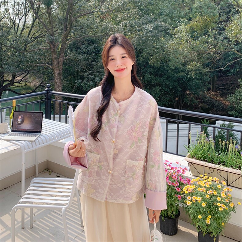 档口现货2026春秋新款女装新中式闲风衣短外套507-p160-k238,女装短外套,2C266