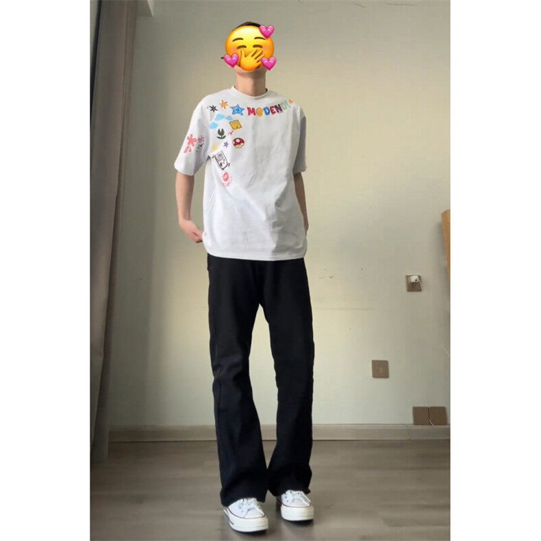 【有货】BK900CC-特P28美式涂鸦卡通印花短袖T恤男女,男装T恤,星座1007（原301D）