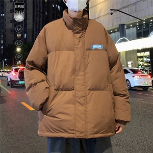 港风夜景字母印花白鸭绒宽松立领羽绒服A247-YR81813特批175控258图片