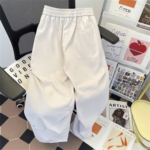 铆钉褶皱运动裤男生秋季2025新款vibe高街潮流抽绳束脚裤A619/P45图片