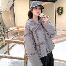 主推现货2026冬季新款烫钻呢料90%羽绒服2C022-9167-P310-K428，女装羽绒服，2C022