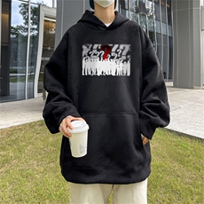 23/秋季360G麂皮绒印花宽松休闲连帽卫衣JWY3272P50控69，男装卫衣，电商B370