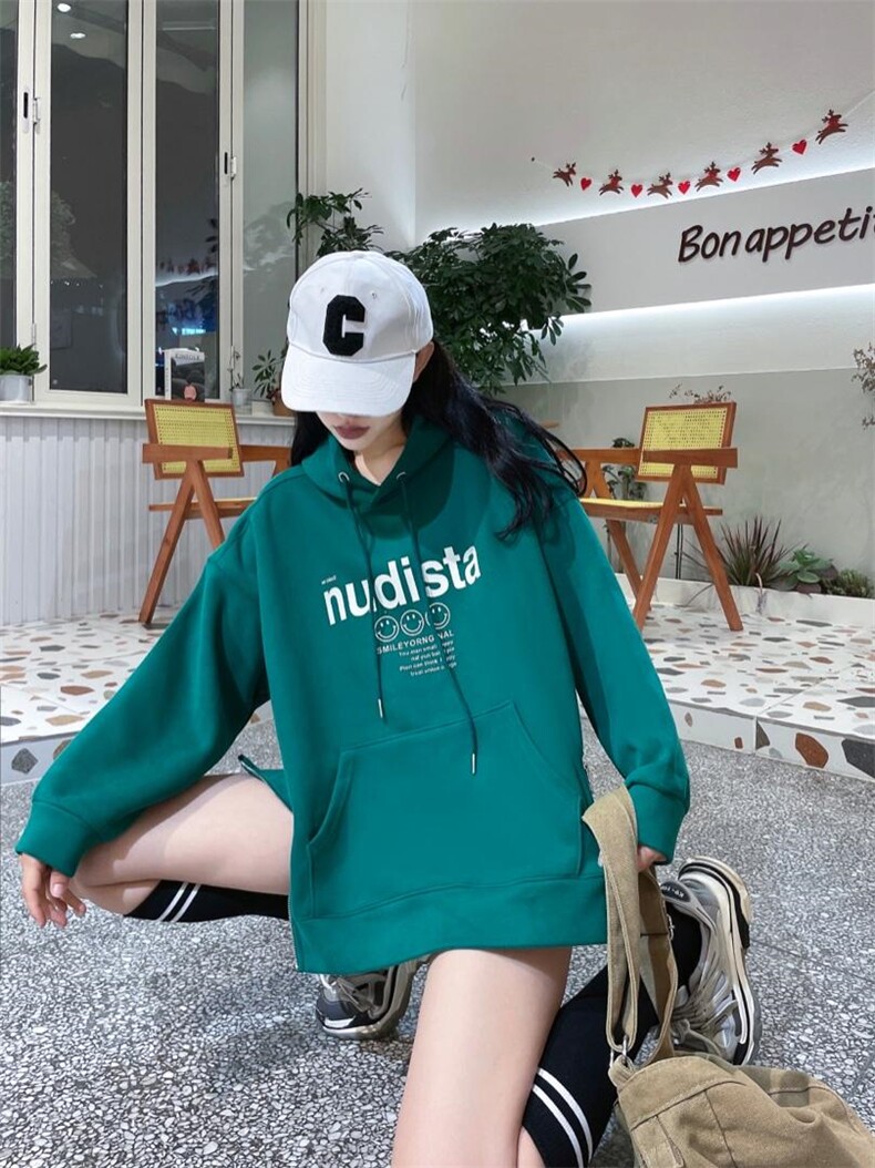 现货秋季新款，时尚休闲戴帽卫衣，女装卫衣/绒衫，泽妤