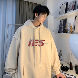 抖音品质 秋季320G华棉男士连帽大码印花卫衣WYH2477-P45控68图片