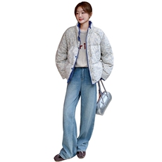 独特漂亮超好看碎花羽绒服女冬2024年新款新中式国风立领短款外套，女装羽绒服，浙宝305