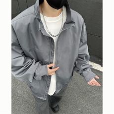 直播春秋飞行立领休闲纯色复古百搭外套美式教练夹克6188-P43，男装夹克，星座1403A