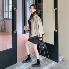 新款现货！冬装皮毛一体羊羔毛外套2C133-8809-P180-K268，女装短外套，2C133