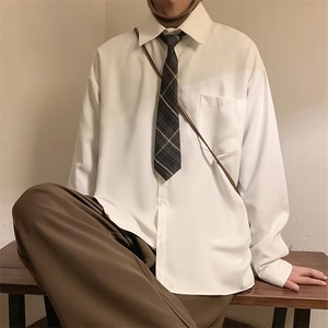 春季长袖原宿青春流行潮百搭慵懒衬衫潮流ins男日系203 310B-1P30图片