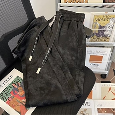 抖音品质秋男休闲裤扎染裤百褶皱长裤H055P45，男装休闲裤，星座1013-1