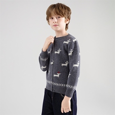 时尚百搭通勤儿童加厚小鼠开衫，童装儿童羊毛衫，牧皓研