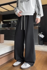 潮牌设计感铆钉弯刀裤男春秋款潮流痞帅宽松休闲裤子美式运动卫裤，男装休闲裤，电商C305A