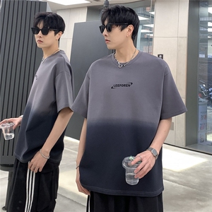 美式潮牌男士短袖T恤痞帅高级感纯棉圆领休闲上衣2025 T609-P38图片