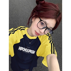 黄袖拼藏青