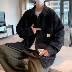 华夫格衬衫外套男日系复古C705P40图片