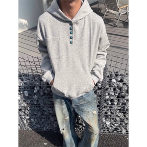 1506A/GWy050/P49重磅短款卫衣长袖情侣半拉链套头宽松上衣图片