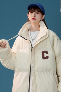 白鸭绒中性22冬季时尚字母C印花抽绳立领羽绒服YR228P195控258图片