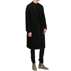 冬装加棉加厚男士中长款毛呢大衣简约青年休闲外套314A-FK26-P75，男装毛呢大衣，星座1513