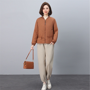 叶笙衣套装1181-115棒球条纹棉衣套装图片