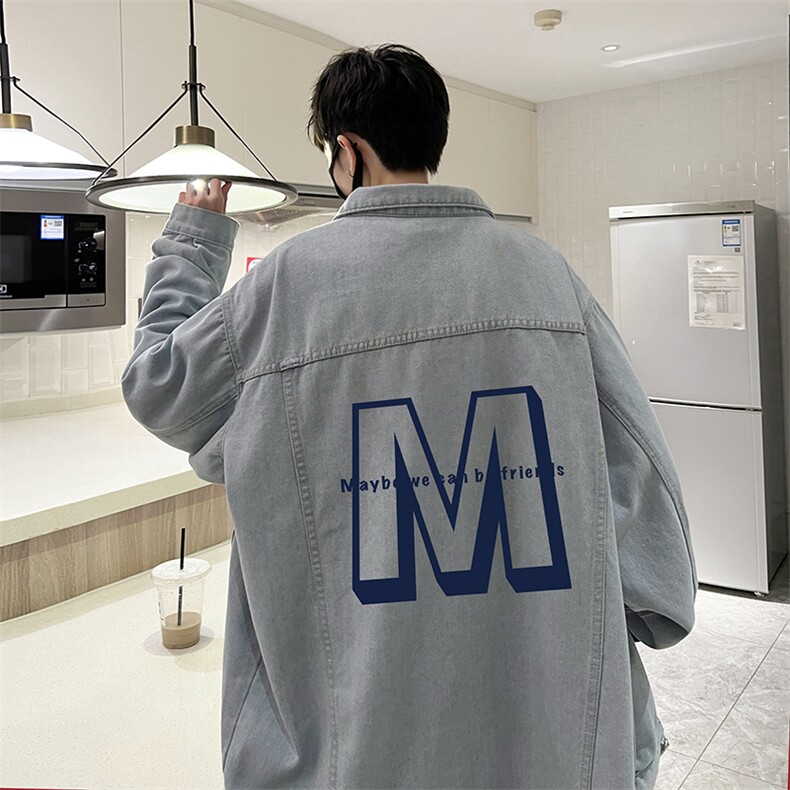 牛仔夹克男大码牛仔外套男茄克 NJ77260-P60加绒款-P75图片