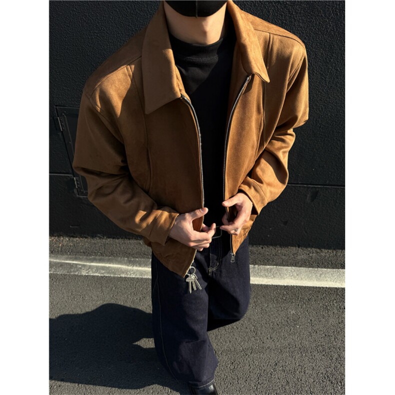 档口图短款麂皮绒夹克春季时尚外套1209-1-JK21-P90主推可谈，男装夹克，星座1209-1