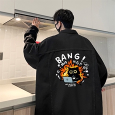 牛仔夹克男大码牛仔外套男茄克NJ77405-P60，男装夹克，电商A040