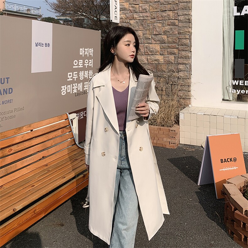 2024春装新款时尚气质通勤风衣外套P125K185,女装风衣,沫晗依美服饰