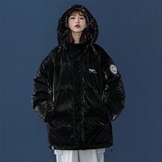 80白鸭绒中性22冬季设计炫彩亮面保暖连帽羽绒服YR100P255控298，男装羽绒服，A247A