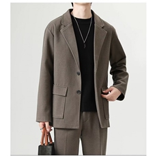 1506-1/WV171/P76意式高端华夫格肌理气质戗驳领休闲西服男2，男装西服，星座1506-1