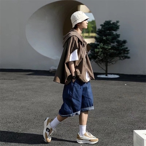 日系cityboy无袖马甲男连帽背心外套叠穿ins港风防晒马夹M39-P32图片