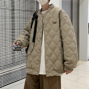 棉衣男2023冬季新款情侣棒球棉服oversize外套韩系棉袄M0265-P70,低帮万斯穿搭男春季图片