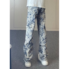 【有货】1197CC-特P76青花瓷牛仔裤男女设计感直筒裤子，男装牛仔裤，星座1007（原301D）