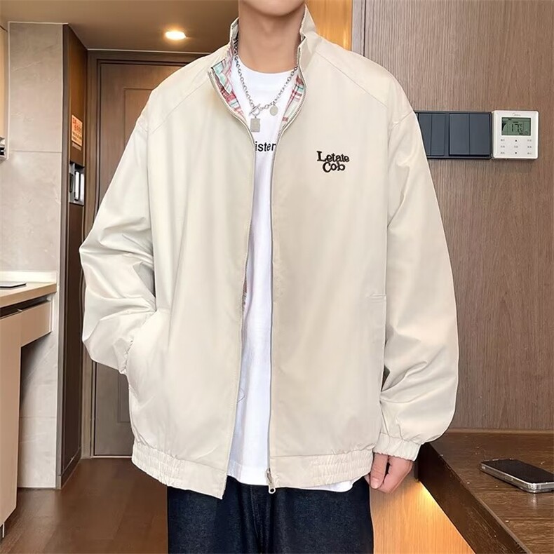双面穿外套男2024新款男士宽松棒球服春秋夹克潮W6076-P62图片