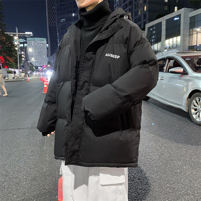2025冬季新款连帽加厚大码宽松棉服潮XZ102A-4-9031-85,男装棉衣,星座211-2