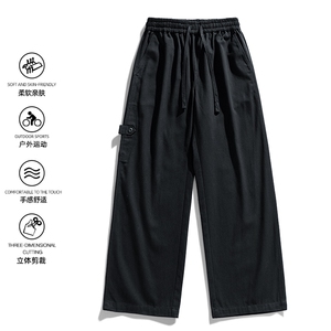 2025秋季新款现货纯棉水洗直筒裤工装休闲长裤DSA157B-K2530-P58图片