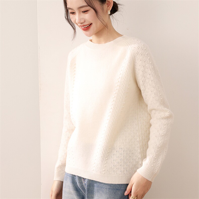 2025年秋季新款百搭女士春色套头羊毛衫，女装羊毛衫，狄美羊绒