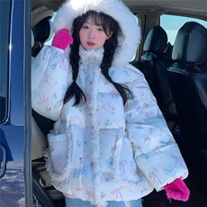 1506A/G78110/P94学院风甜美毛领连帽棉服外套，男装棉衣，星座1506A