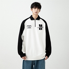 2023春新款日系宽松学院风华夫格套头卫衣23101-P55控85，男装卫衣，星座914-3