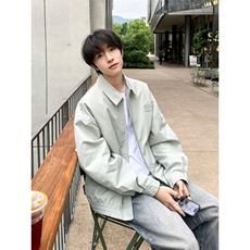 现货JY213-P59新款翻领休闲慵懒风夹克宽松百搭潮网图，男装夹克，星座1501-3