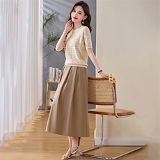 Mapping香港大牌轻奢夏款2025新款女装时尚通勤洋气休闲套装裙子，女装套装/套裙，欣贝拉