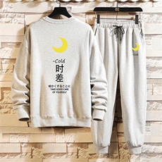 TY7047-P75圆领卫衣套装男运动套装两件套砖墙挂拍，男装卫衣，电商A040A