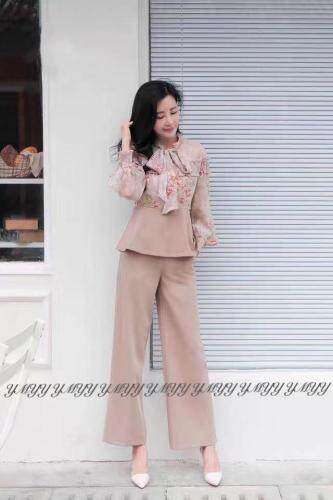 春季新款蕾丝拼接套裤，女装，依美依缘