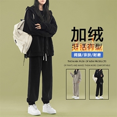 连帽开衫卫衣运动套装潮牌宽松三件套SJT875-特批176加绒特批206，男装卫衣，星座718