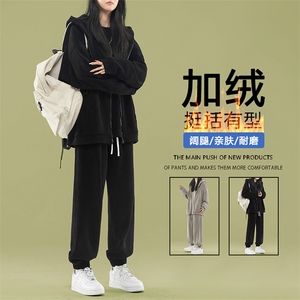 连帽开衫卫衣运动套装潮牌宽松三件套SJT875-特批176加绒特批206图片