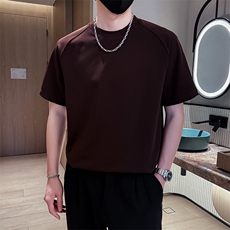 夏打底衫纯色百搭纯色圆领T恤短袖社会小伙A236-82539-特P36，男装T恤，电商A236