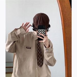 春季潮男宽松韩版衬衫长袖衬衣韩风发型师设计感衣服CY606-P29图片